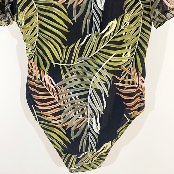 NWOT Shein Multicolored Tropical Safari One Piece Swim Suit - Picture 7 of 11